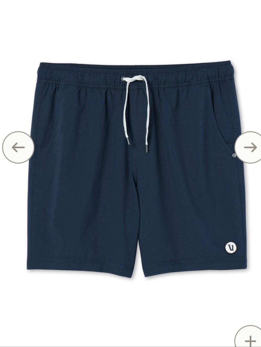 Vuori Kore Lined Shorts Men’s Small Navy 7” Inseam Performance